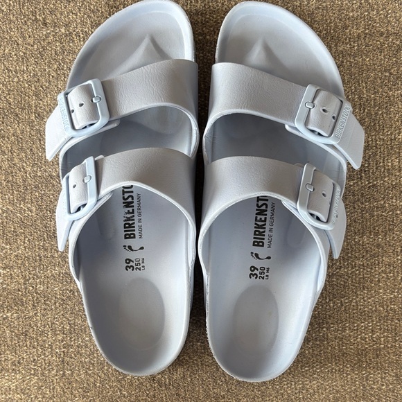 BIRKENSTOCK Arizona Double-Strap Elemental Blue EVA Sandals Size 39 or 8-8.5 - Picture 1 of 4